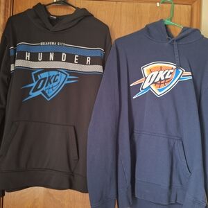 Men's Black and Blue OKC Thunder Hoodie